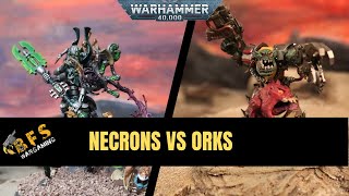 New Orks vs Necrons Warhammer 40k Battle Report 10th Edition.