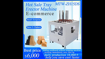 Small footprint tray former e commerce tray erector factory wholesale affordable box folding machine