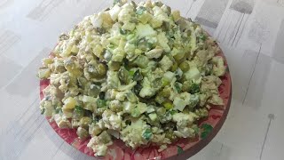 САЛАТ ИЗ ДОСТУПНЫХ ПРОДУКТОВ. БЕЗУМНО ВКУСНЫЙ САЛАТ К УЖИНУ
