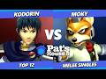 Pat's House 5 - KoDoRiN (Marth) Vs. moky (Fox) Smash Melee - SSBM