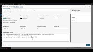 How To Customize Banner Widget