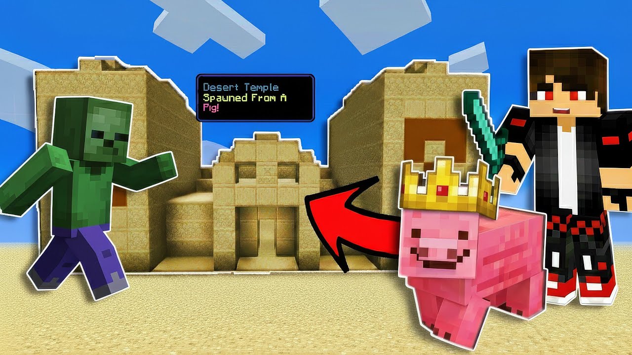 Minecraft , But Every Mob I Kill Spawns a Random Structure! - YouTube