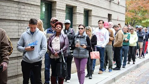 Long lines for midterm poll early voting