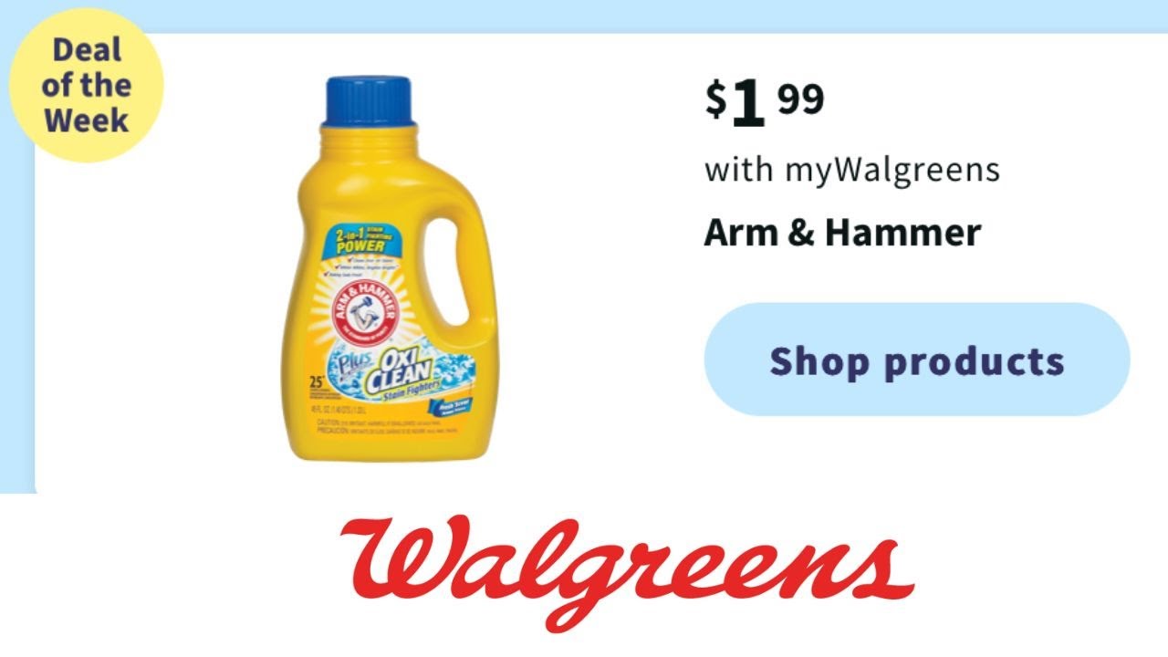 1.99 Arm & Hammer Laundry Detergent at Walgreens! YouTube