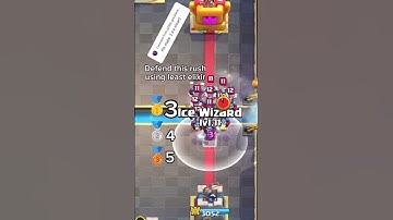 2 Ice wizards, Defend this rush using least elixir #edit #memes