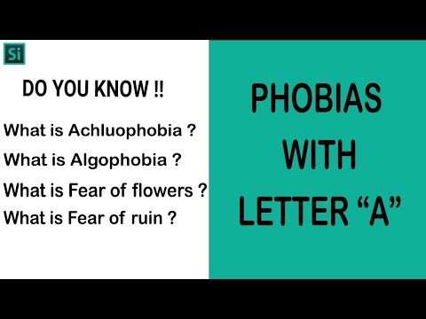 Phobia Vocabulary with Letter “A” | Vocabulary Video MUST WATCH | Simplyinfo.net