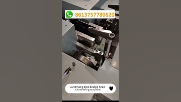 Automatic pipe double head chamfering machine