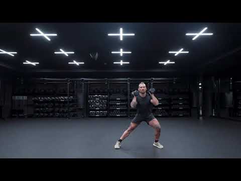 How To Front Racked Dumbbell Lateral Lunge - YouTube