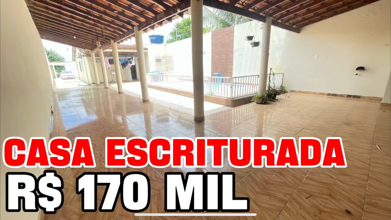R$ R$ 170 MIL CASA ESCRITURADA MUNICÍPIO LARGARTO SERGIPE 3 QUARTOS 