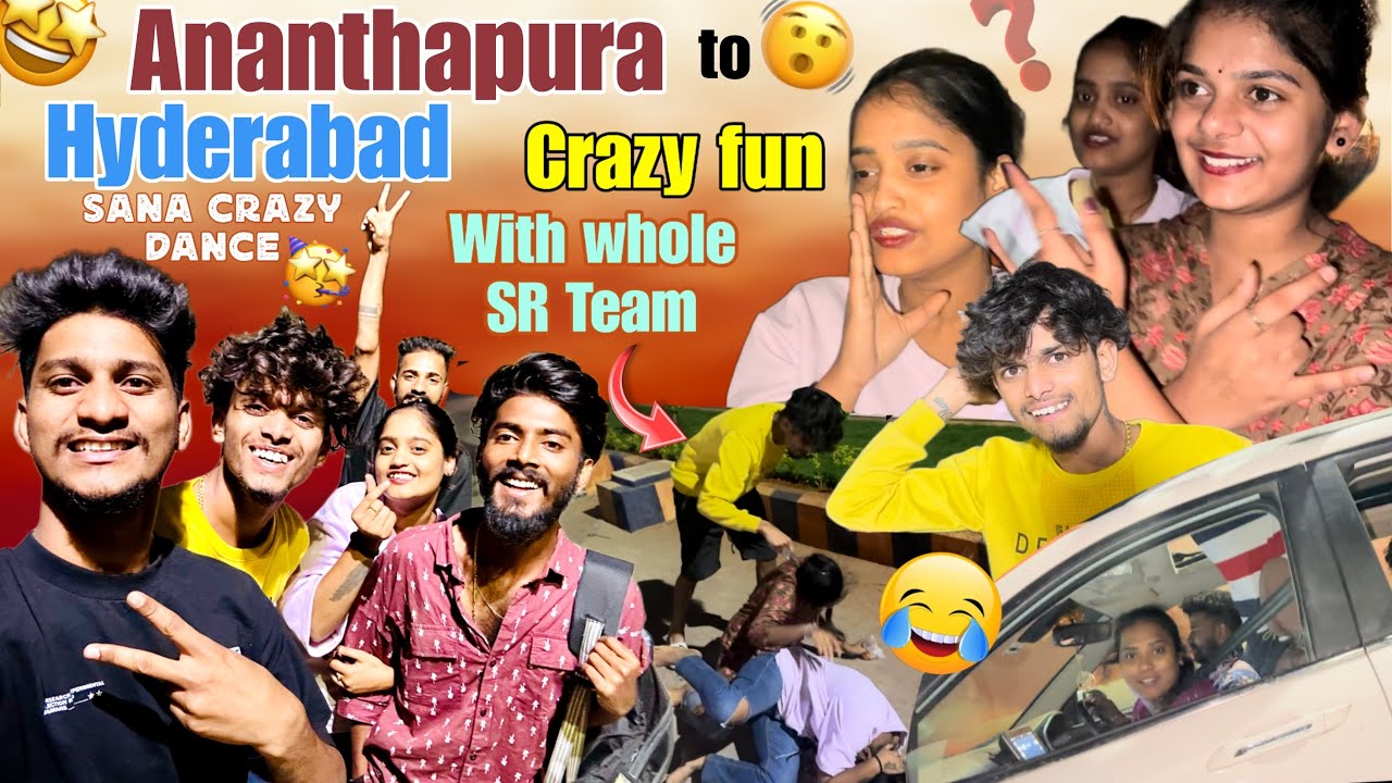 Ananthapur To Hyderabad With Whole SR Team Crazy Fun ||Sana Dance || @Shree_Prabha_Official