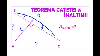 Lecția 68 Teorema înălțimii Teorema catetei Clasa 7 #teoremainaltimii #teoremacatetei