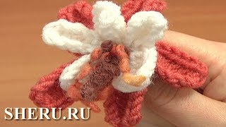 Как связать цветок спицами Урок 20 Как связать цветок спицами Урок 20