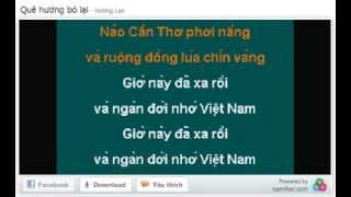 QUE HUONG BO LAI - HUONG LAN - KARAOKE