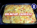 Skinny Overnight English Muffin Breakfast Casserole 🥚 Weight Watchers Recipe| With Calories &amp; Macros