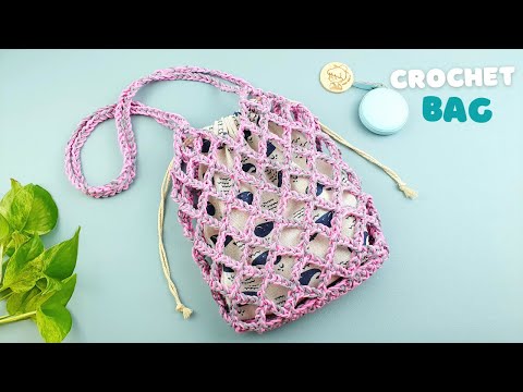 Crochet Net Bag (Mesh Bags) Tutorial 