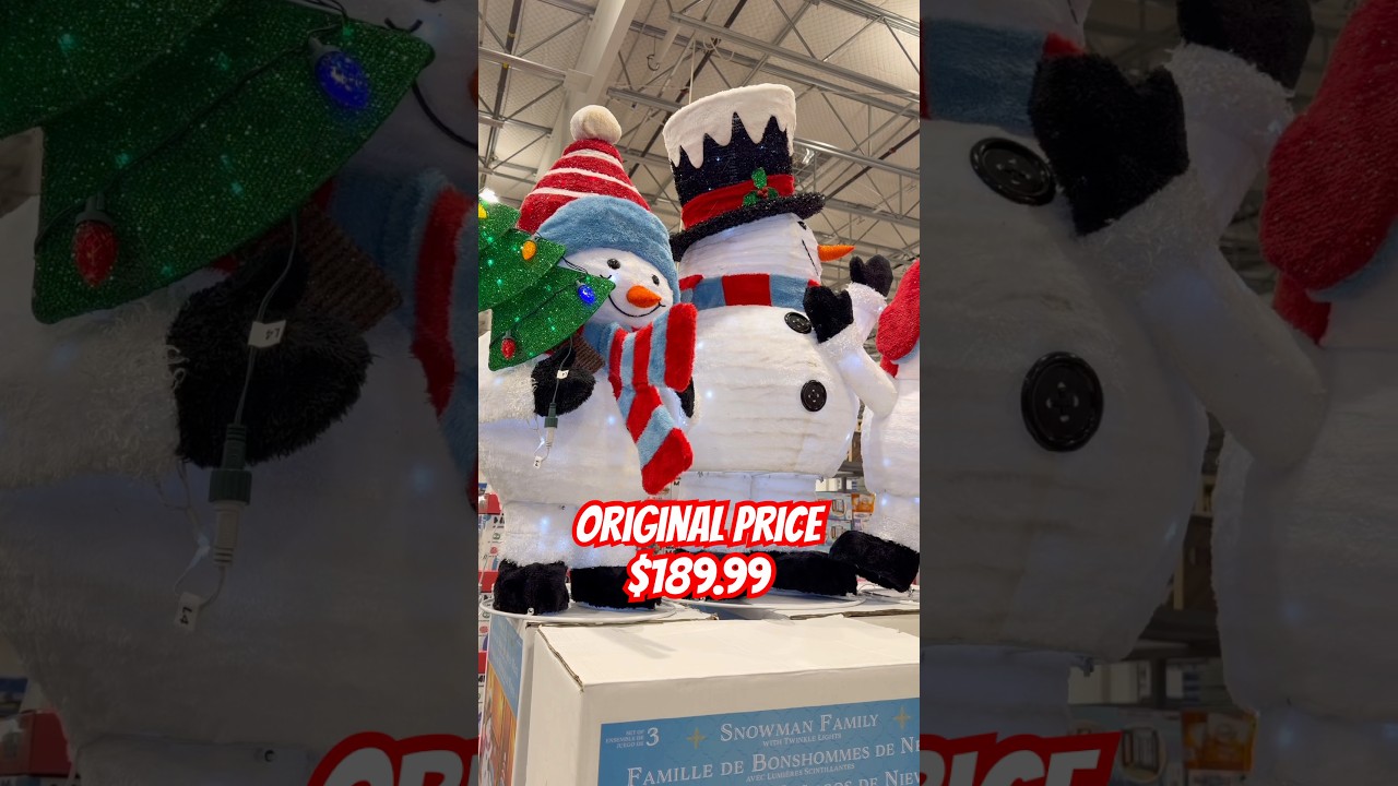 Costco Price Drop: Pop Up Snowman Family with LED Lights