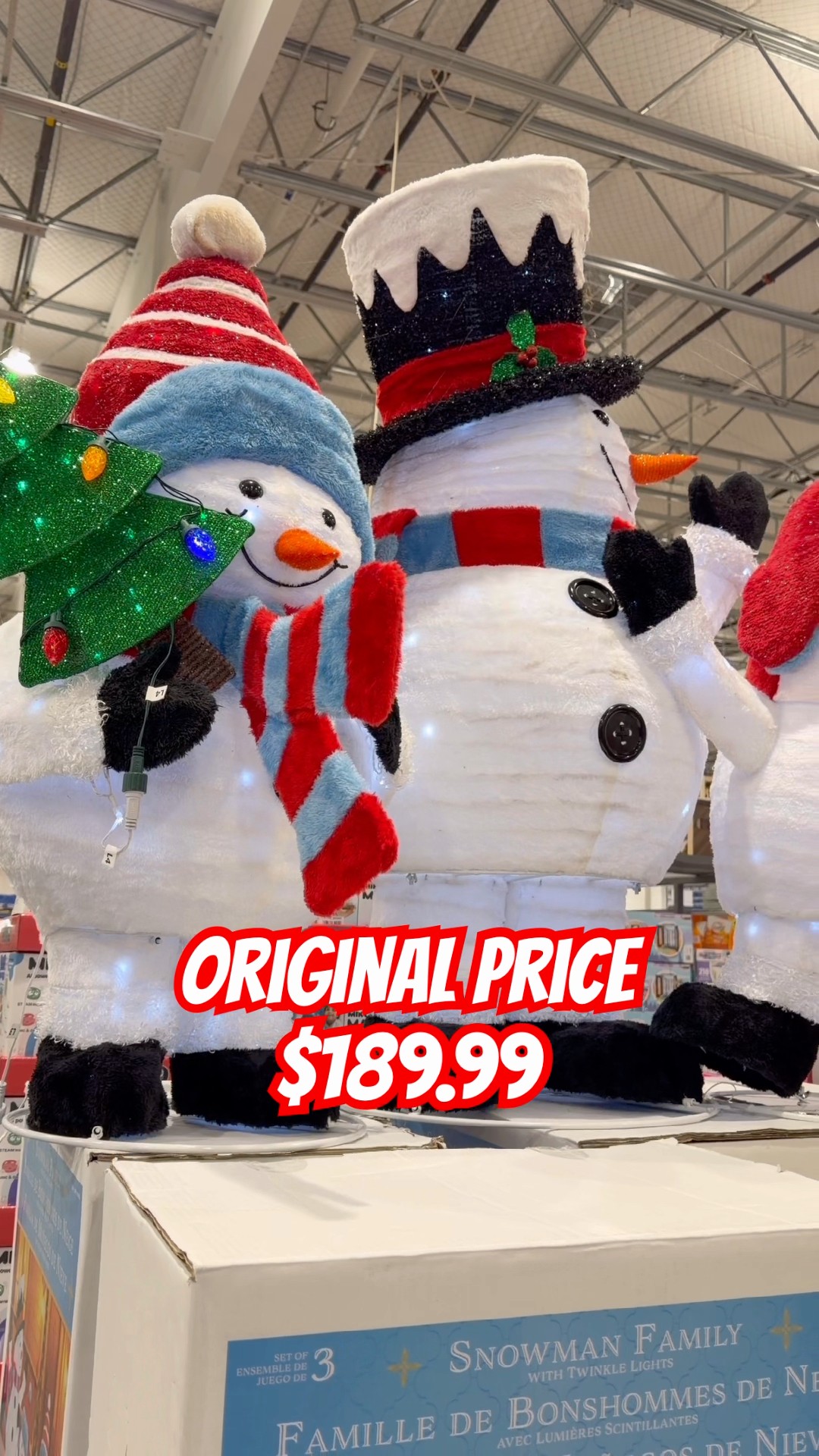 Costco Price Drop: Pop Up Snowman Family with LED Lights