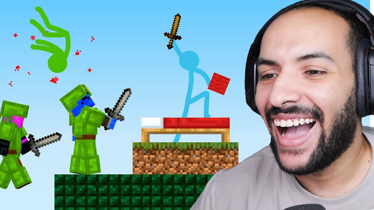 ماين كرافت ولكن اشخاص غرباء داخل اللعبة وعملو اشياء خارقة للطبيعة ( تحدي الضحك )🔥🔥