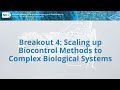 2022 Synthetic Biology Consortium Breakout on Scaling up Biocontrol Methods to Complex Biological Sy