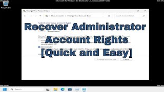 How To Recover Administrator Account In Windows 1110 Solution