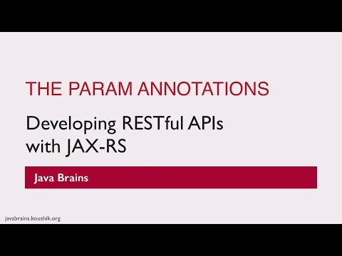 REST Web Services 23 - The Param Annotations