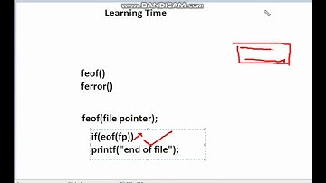 Ffeof and ferror function in C programming || File Handling || Learning Time