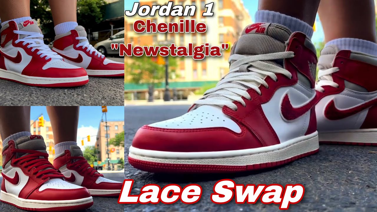 Lace Swap - Jordan 1 Varsity Red (Newstalgia) - YouTube