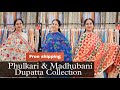 Mesmerising phulkari dupattas on premium fabric  kantha  madhubani dupatta at neetas collection