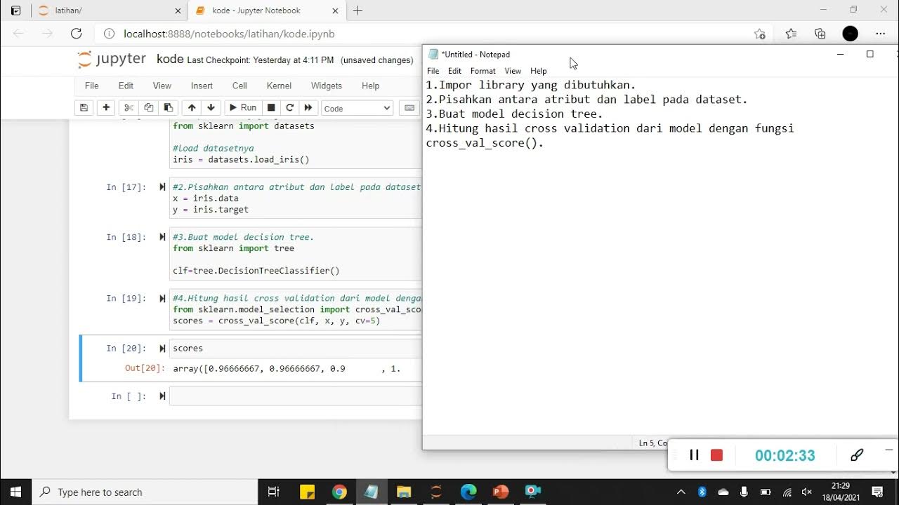 Cara Menggunakan Fungsi Cross Validation Split dari Library SKLearn ...