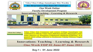 Day 1 FDP Innovations: Teaching – Learning & Research