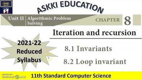 💥 11th Computer Science Chapter 8 Iteration & Recursion English Medium 2021- 22 Reduced Syllabus