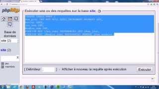 ِCréation de table avec MySQL  Wamp