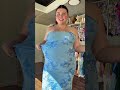 Let's try on this strapless floral dress 🩵 #straplessdress #floraldress #tiktokshopcreatorpicks