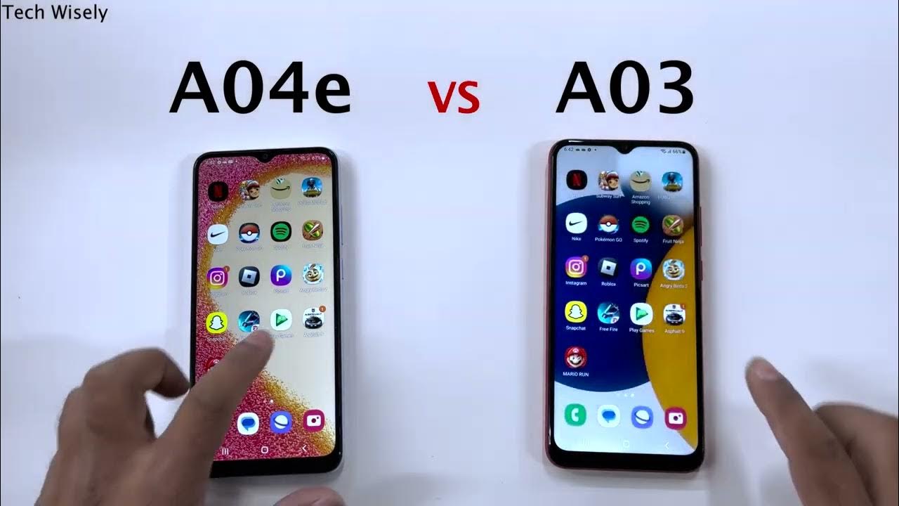 SAMSUNG A04e vs A03 - SPEED TEST - YouTube