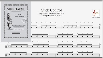 Stick Control ( 17-20 )- Single Beat Combinations by: George Lawrence Stone