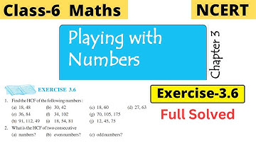 Class 6 Maths NCERT Chapter 3 Playing with numbers Exercise 3.6 Full Solved | #class6 #cbseworldz