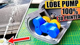 Most Complicated 3D PRINTED Water Pump I Have Ever Made  3D Printed Lobe Pump