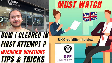 BPP University Credibility Interview Questions 🇬🇧 | #bppuniversity #uk #internationalstudents