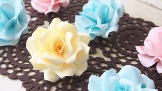 簡単！基本のバラの花の作り方【ペーパーフラワー】DIY How to Make Paper Roses