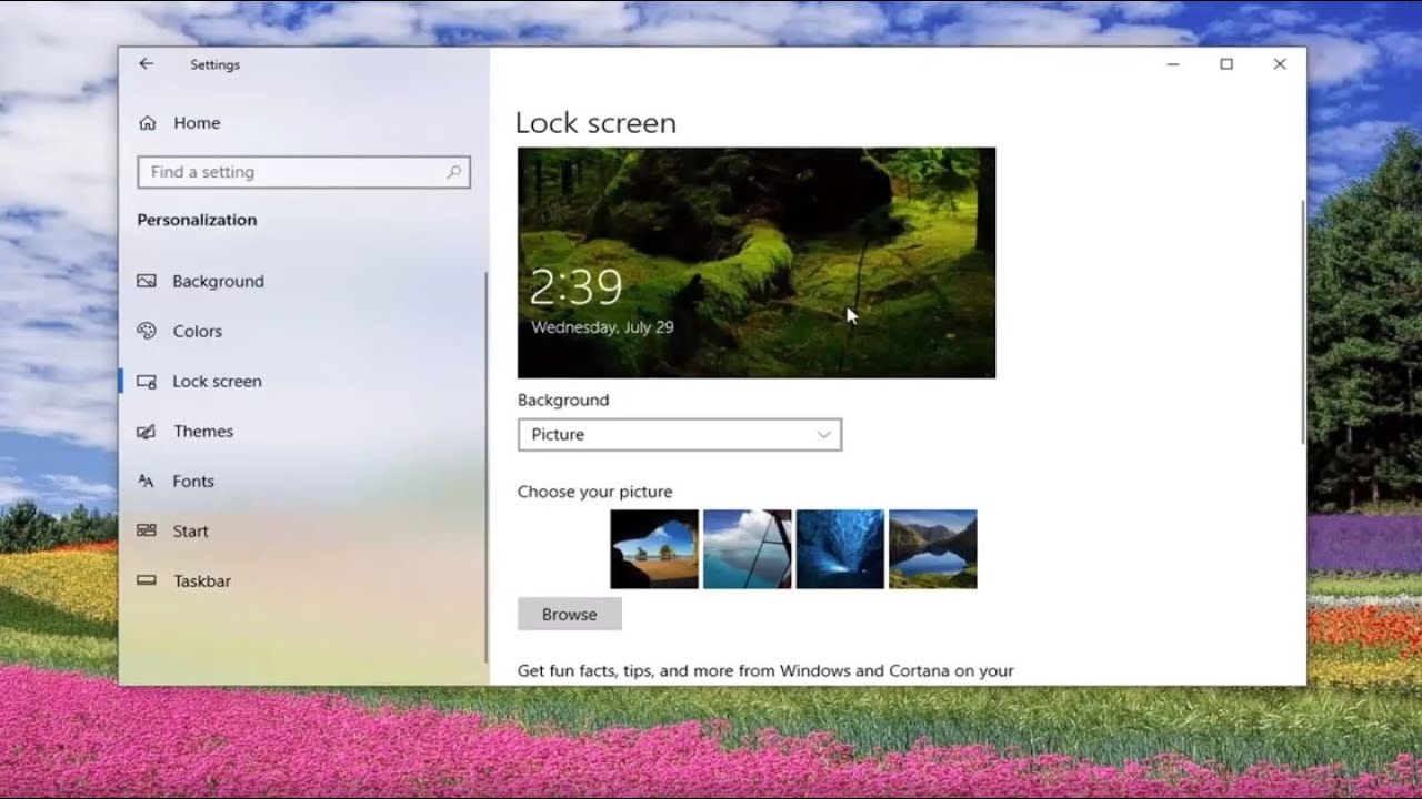 How to Change/Personalize Lock Screen Wallpaper in Windows 10 - YouTube