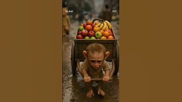 animation sad 😔 😟 🐒 🙈 monkey #ai #aimonkey #sadstatus #viralvideo #shortsfeed #aisadstory #shorts