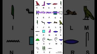 Letters In Hieroglyphics