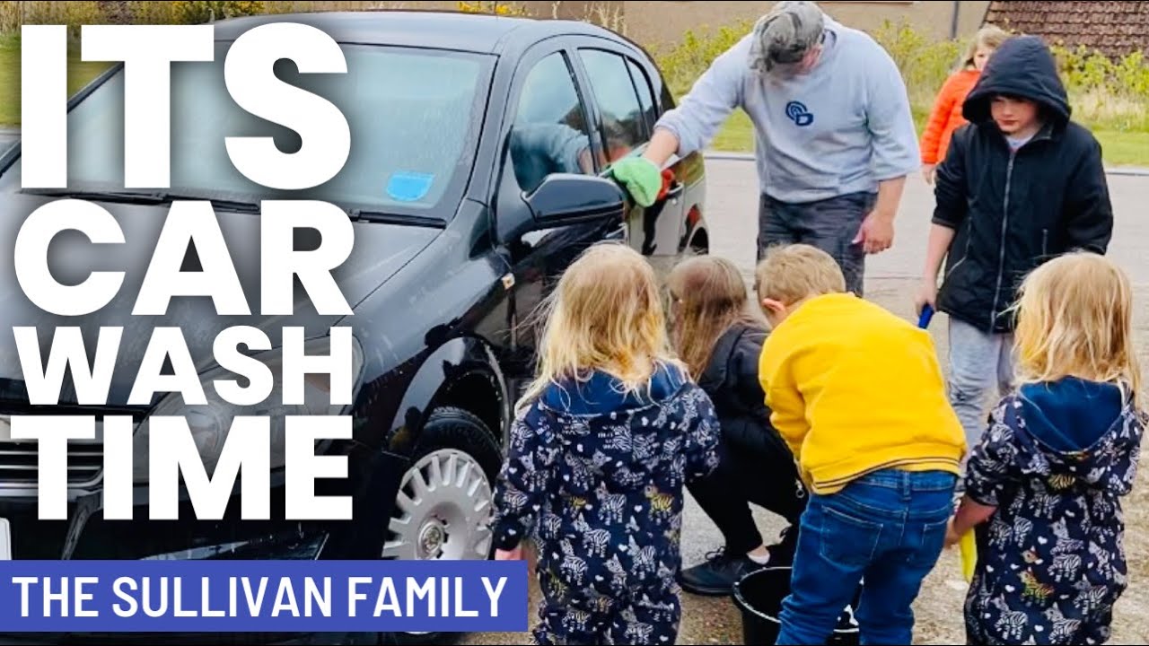 ITS CAR WASH TIME TEAM SULLIVAN WASH THE FAMILY CAR YouTube