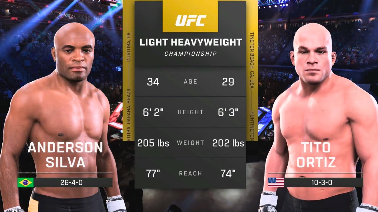 Anderson Silva vs Tito Ortiz FULL FIGHT | UFC 5 AI Simulation Gameplay (CPU vs CPU)