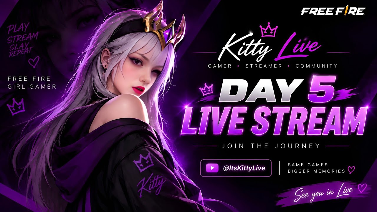 🔴 DAY 5 LIVE! 🔥 Free Fire Rank Push | Kitty Live #shortfeed #short #livestream