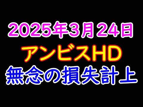 アンビスＨＤ損失計上 ２０２５年３月２４日