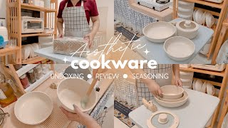 CAROTE Pan review - perawatan sebelum dipakai 🍃 aesthetic cookware