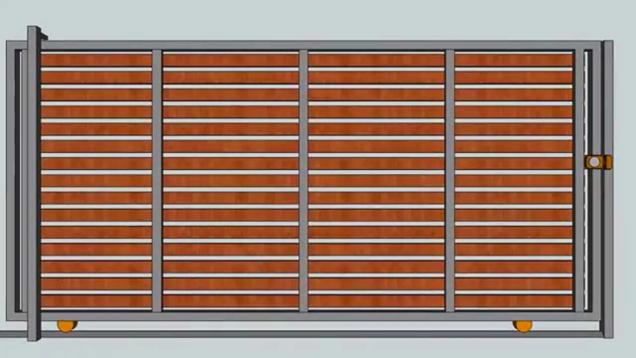 PORTÓN DE CORREDERA MADERAS HORIZONTALES - HORIZONTAL SLIDING WOOD GATE -  YouTube