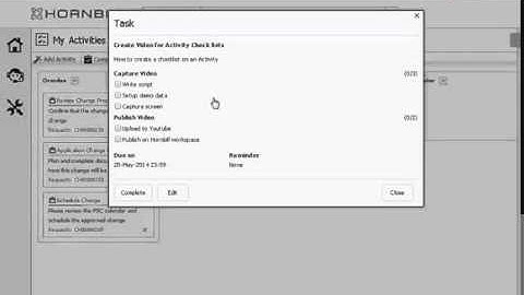 Activity Check List  - Feature Friday Blog, Hornbill