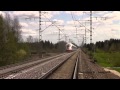 Russian train Sapsan at high speed höghastighetståg Sapsan